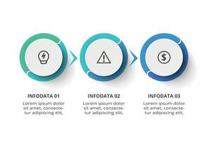Creative concept for infographic with 3 steps, options, parts or processes. vector
