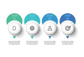 Creative concept for infographic with 4 steps, options, parts or processes. vector