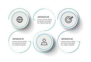 Creative concept for infographic with 3 steps, options, parts or processes. vector