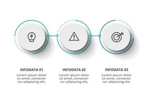 Creative concept for infographic with 3 steps, options, parts or processes. vector