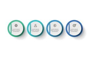 Creative concept for infographic with 4 steps, options, parts or processes. vector