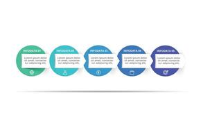 Creative concept for infographic with 5 steps, options, parts or processes. vector