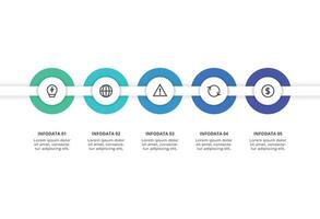Creative concept for infographic with 5 steps, options, parts or processes. vector