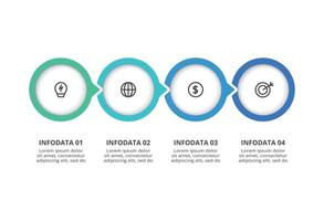 Creative concept for infographic with 4 steps, options, parts or processes. vector