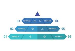 Creative concept for infographic with 6 steps, options, parts or processes. Business data visualization. vector