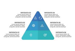 Creative concept for infographic with 6 steps, options, parts or processes. Business data visualization. vector