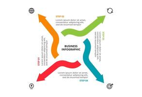 Creative concept for infographic with 4 steps, options, parts or processes. vector