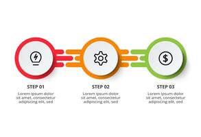 Creative concept for infographic with 3 steps, options, parts or processes. vector
