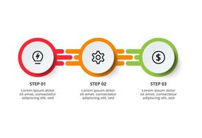 Creative concept for infographic with 3 steps, options, parts or processes. vector