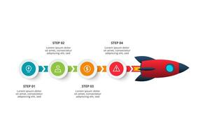 Creative concept for infographic with 4 steps, options, parts or processes. vector