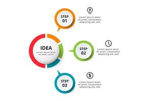 Creative concept for infographic with 3 steps, options, parts or processes. vector