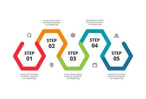 Creative concept for infographic with 5 steps, options, parts or processes. vector