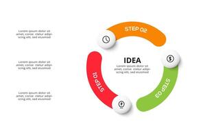 Creative concept for infographic with 3 steps, options, parts or processes. vector