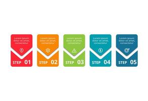 Creative concept for infographic with 5 steps, options, parts or processes. vector