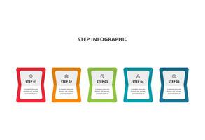 Creative concept for infographic with 5 steps, options, parts or processes. vector