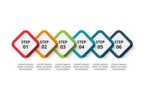 Creative concept for infographic with 6 steps, options, parts or processes. vector