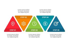 Creative concept for infographic with 5 steps, options, parts or processes. vector