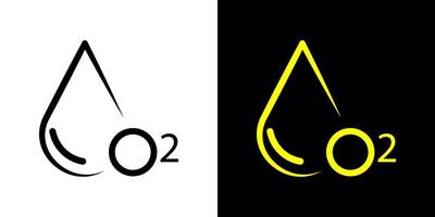 Oxygen O2 icon illustration design. vector