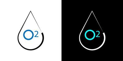 Oxygen O2 icon illustration design. vector