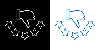 Customer review rating with 5 stars and thumb up feedback. Five star rating badge, review rating icon. vector