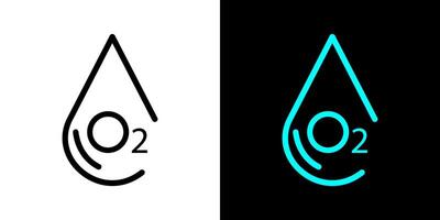 Oxygen O2 icon illustration design. vector