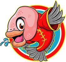 Kung fu style fish vector