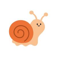 .Snail animal illustration in cartoon style. vector