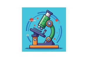 lab microscope icon vector