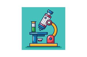 lab microscope icon vector