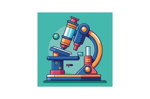 lab microscope icon vector