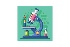 lab microscope icon vector
