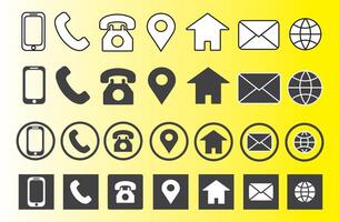 Contact information Icon, Web icon set. Contact us icons, set of website icons, Communication symbol. vector