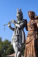 Big statue of Lord Radha Krishna near Delhi International airport, Delhi, India, Lord Krishna and Radha big statue touching sky at main highway Mahipalpur, Delhi photo
