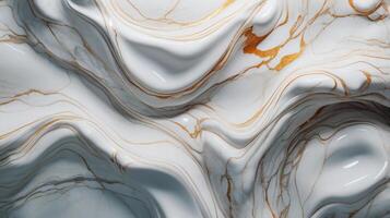 marble texture in natural patterned for background and design, white and orange waves photo