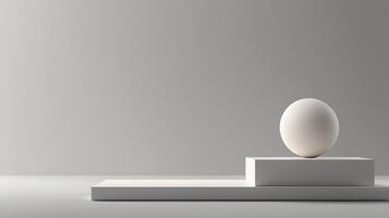 Minimal art background with copy space for cosmetics product presentation, 3D podium, copy space photo