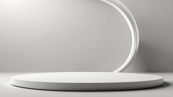 Minimal art background with copy space for cosmetics product presentation, 3D podium, copy space photo