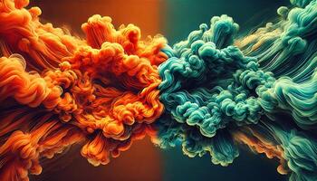 Colourful Abstract luxury liquid ink fluid splash background. Abstract fluid background photo