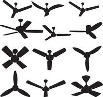 a set of different types of ceiling fans vector