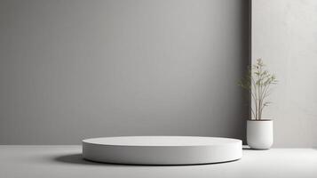 Minimal art background with copy space for cosmetics product presentation, 3D podium, copy space photo