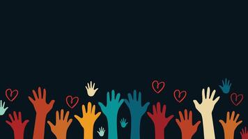 Diversity simple style dark blue background vector