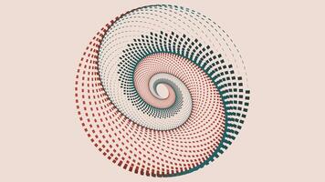 Abstract spiral dotted gradient color combination background. vector