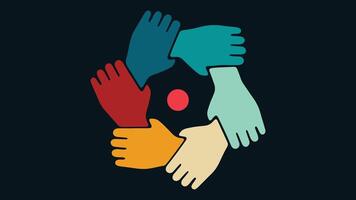 Diversity simple style dark blue background vector