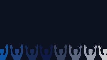 Abstract diversity minimalist style dark blue background. vector