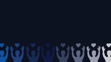 Abstract diversity minimalist style dark blue background. vector