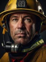 portrait of a firefighter photo