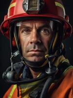 portrait of a firefighter photo