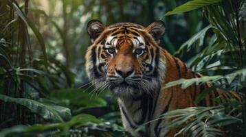 a tiger in the jungle photo