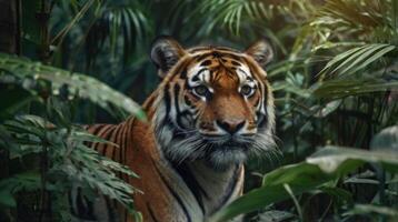 a tiger in the jungle photo