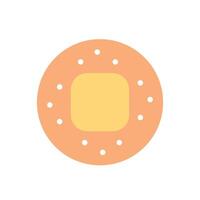 Bandage flat icon. You can be used bandage icon for several purposes like - websites, UI, UX, print templates, promotional materials, infographics, web and mobile phone apps. vector