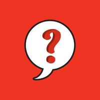 3d question mark red isolated answer digital metal 3d question mark background sign design vector